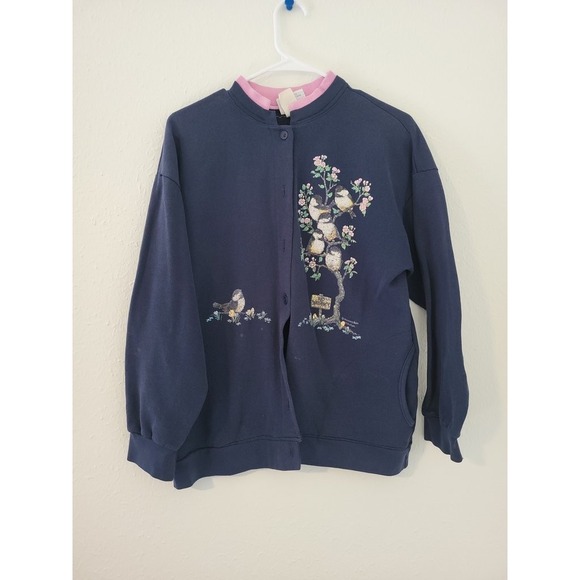 morning sun Tops - Morning Sun‎ Embroidered Bird Sweatshirt